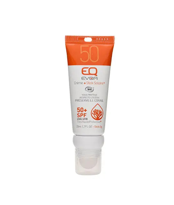 EQ Combitick Solaire crème et stick spf50+ NATURA SURFSHOP