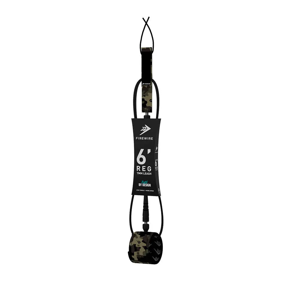 Firewire leash 6' regular (black camo) Firewire