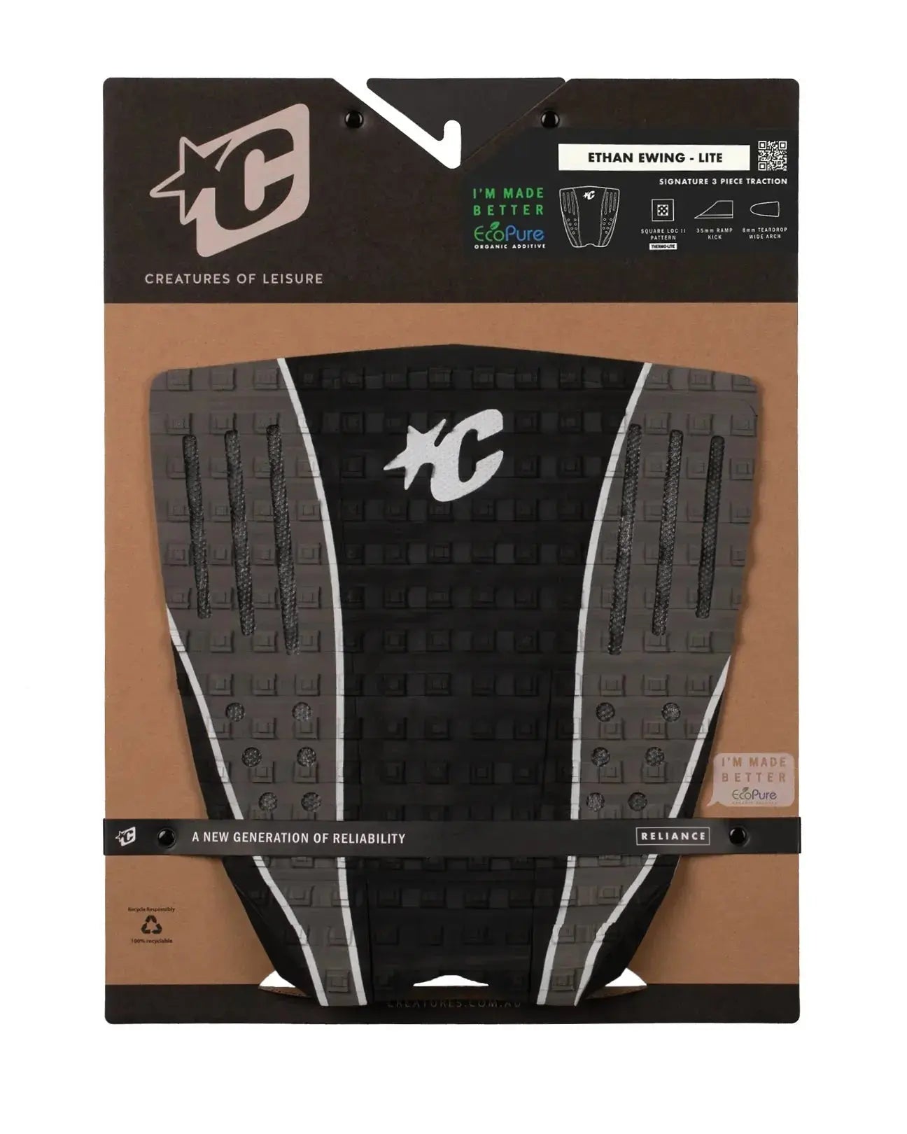 Creatures Ethan Ewing Lite Signature EcoPure® Traction (Black Charcoal Panel) Creatures of leisure