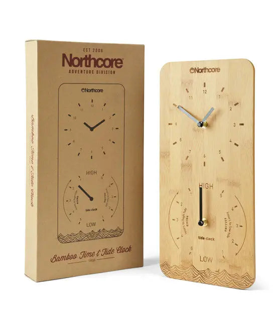 Northcore Time and tide bamboo clock NATURA SURFSHOP