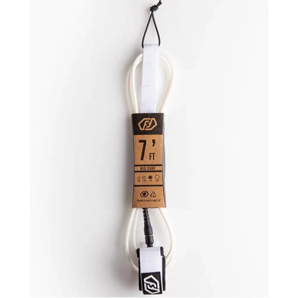Feather fins leash 7' regular (blanc) NATURA SURFSHOP