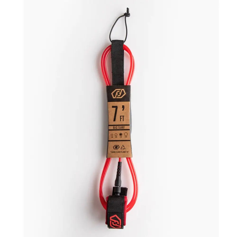 Feather fins leash 7' regular (rouge) NATURA SURFSHOP